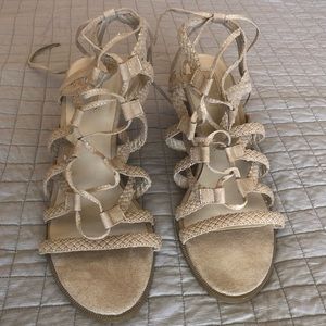 F21 Cream wedges